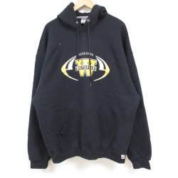 XL★古着 ラッセル 長袖 スウェット パーカー メンズ 00年代 00s WHITEPOINT 大きいサイズ 黒 ブラック 24dec14 中古 スエット トレーナー トップス