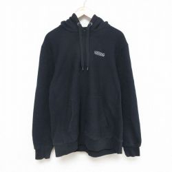 XL★古着 長袖 スウェット パーカー メンズ ネスレ 黒 ブラック 24dec19 中古 スエット トレーナー トップス