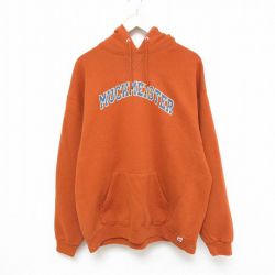XL★古着 ラッセル 長袖 スウェット パーカー メンズ 00年代 00s MUCKMEISTER 茶 ブラウン 24dec21 中古 スエット トレーナー トップス