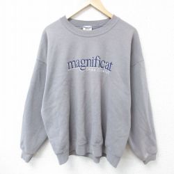 【50%OFF】XL★古着 ジャージーズ 長袖 スウェット メンズ 00年代 00s magnificat クルーネック グレー 25jan09 中古 スエット トレーナー トップス