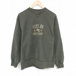 XL★古着 アメリカンイーグル American Eagle 長袖 スウェット メンズ 00年代 00s フィジカルエデュケーションデパートメント クルーネック 濃緑 グリーン 24dec26 中古 スエット トレーナー トップス