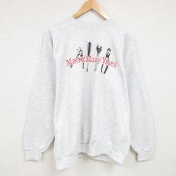【50%OFF】XL★古着 長袖 スウェット メンズ 90年代 90s 工具 大きいサイズ クルーネック USA製 薄グレー 霜降り 24dec26 中古 スエット トレーナー トップス