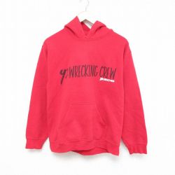 【20%OFF】S★古着 長袖 ヒップホップ ラップ スウェット パーカー メンズ トゥパック 2パック 2PAC 赤 レッド 24dec28 中古 スエット トレーナー トップス