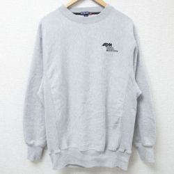 【50%OFF】L★古着 長袖 スウェット メンズ APM クルーネック 薄グレー 霜降り 25jan10 中古 スエット トレーナー トップス