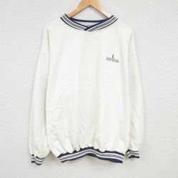 【20%OFF】XL★古着 長袖 スウェット メンズ 90年代 90s トランスアメリカ 大きいサイズ クルーネック USA製 白 ホワイト 25jan08 中古 スエット トレーナー トップス
