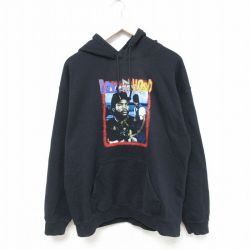 L★古着 長袖 スウェット パーカー メンズ 映画 ボーイズンザフッド アイスキューブ 黒 ブラック 25jan27 中古 スエット トレーナー トップス
