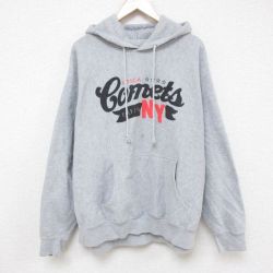 【50%OFF】XL★古着 MVスポーツ 長袖 スウェット パーカー メンズ 00年代 00s ホッケー 大きいサイズ グレー 霜降り 25jan20 中古 スエット トレーナー トップス