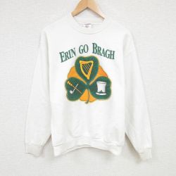 【50%OFF】L★古着 ジャージーズ 長袖 スウェット メンズ 00年代 00s エリンゴーブラグ クルーネック 白 ホワイト 25jan24 中古 スエット トレーナー トップス