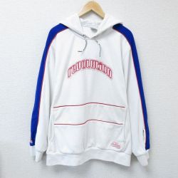 XL★古着 ナイキ NIKE 長袖 スウェット パーカー メンズ 00年代 00s revolution 刺繍 マルチカラー 大きいサイズ ポリエステル 白 ホワイト 25feb01 中古 スエット トレーナー トップス