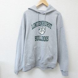 XL★古着 ジャージーズ 長袖 スウェット パーカー メンズ 00年代 00s ブルドッグ 大きいサイズ グレー 霜降り 25feb01 中古 スエット トレーナー トップス