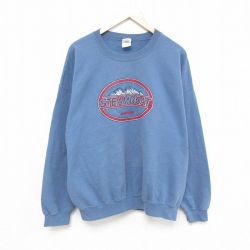 【50%OFF】XL★古着 長袖 スウェット メンズ 00年代 00s 山 コロラド 大きいサイズ クルーネック 薄紺 ネイビー 25feb03 中古 スエット トレーナー トップス