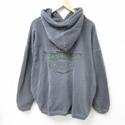 XL★古着 長袖 スウェット パーカー メンズ サーフショップ カリフォルニア 大きいサイズ 濃グレー 25feb05 中古 スエット トレーナー トップス