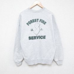 【50%OFF】XL★古着 ジャージーズ 長袖 スウェット メンズ 00年代 00s ニュージャージー クルーネック グレー 霜降り 25feb07 中古 スエット トレーナー トップス