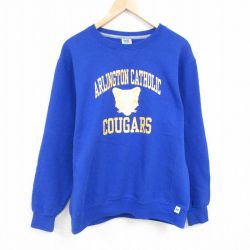 XL★古着 ラッセル 長袖 スウェット メンズ 00年代 00s アーリントン クルーネック 青 ブルー 25feb07 中古 スエット トレーナー トップス