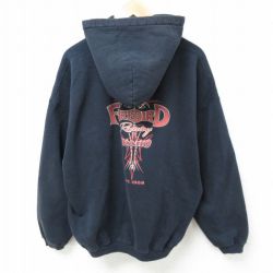 XL★古着 長袖 スウェット パーカー メンズ 00年代 00s FIREBIRD アイダホ 大きいサイズ 黒 ブラック 25feb12 中古 スエット トレーナー トップス