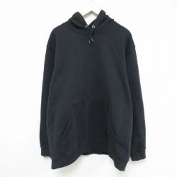 XL★古着 カーハート Carhartt 長袖 スウェット パーカー メンズ 無地 大きいサイズ 黒 ブラック 25feb14 中古 スエット トレーナー トップス