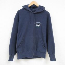 XL★古着 リー Lee 長袖 スウェット パーカー メンズ 00年代 00s ウシ 紺 ネイビー 25feb17 中古 スエット トレーナー トップス