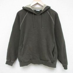 L★古着 コロンビア COLUMBIA Columbia 長袖 スウェット パーカー メンズ 00年代 00s ワンポイントロゴ ラグラン 濃緑 グリーン 25feb17 中古 スエット トレーナー トップス