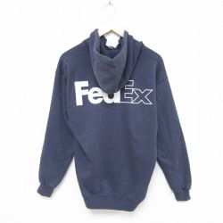 M★古着 リー Lee 長袖 スウェット パーカー メンズ 00年代 00s フェデックス 紺 ネイビー 25feb18 中古 スエット トレーナー トップス