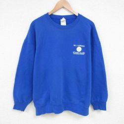 XL★古着 フルーツオブザルーム 長袖 スウェット メンズ 00年代 00s イーセンアーレン 大きいサイズ クルーネック 青 ブルー 25feb20 中古 スエット トレーナー トップス