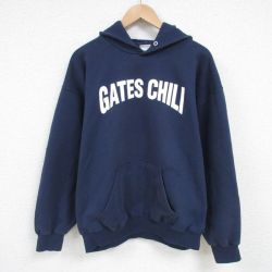 XL★古着 ホロウェイ 長袖 スウェット パーカー メンズ 00年代 00s GATES CHILI 紺 ネイビー 25feb26 中古 スエット トレーナー トップス