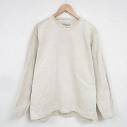 XL★古着 THE TERRITORY AHEAD 長袖 スウェット メンズ 00年代 00s 無地 大きいサイズ コットン クルーネック ベージュ カーキ 25feb26 中古 スエット トレーナー トップス