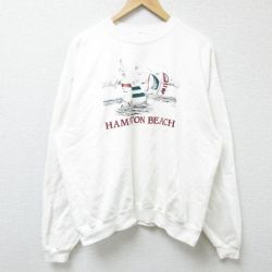 【50%OFF】00s 長袖スウェット HAMPTON BEACH ホワイト XL | 古着
