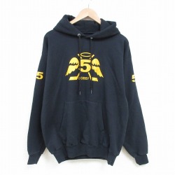 L★古着 ヘインズ Hanes 長袖 スウェット パーカー メンズ Bobby 財団 黒 ブラック 25mar04 中古 スエット トレーナー トップス