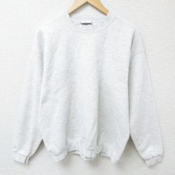 L★古着 リー Lee 長袖 スウェット メンズ 90年代 90s 無地 クルーネック USA製 薄グレー 霜降り 25mar05 中古 スエット トレーナー トップス