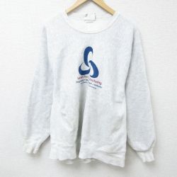 【50%OFF】XL★古着 リー Lee 長袖 スウェット メンズ 90年代 90s エンジニアリング 大きいサイズ クルーネック USA製 グレー 霜降り 25mar05 中古 スエット トレーナー トップス