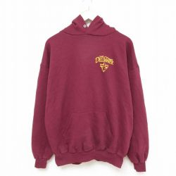 XL★古着 ジャージーズ 長袖 トップス パーカー メンズ 00年代 00s 鳥 エンジ 25mar05 中古 スエット トレーナー
