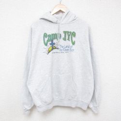 XL★古着 ジャージーズ 長袖 スウェット パーカー メンズ 00年代 00s 太陽 大きいサイズ グレー 霜降り 25mar05 中古 スエット トレーナー トップス