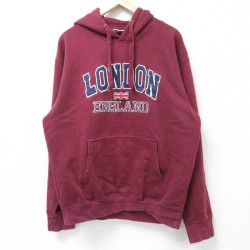 L★古着 長袖 スウェット パーカー メンズ 00年代 00s ロンドン エンジ 25mar06 中古 スエット トレーナー トップス