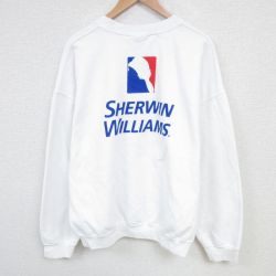XL★古着 長袖 スウェット メンズ 00年代 00s シャーウィンウィリアムズ 大きいサイズ クルーネック 白 ホワイト 【spe】 25mar06 中古 スエット トレーナー トップス