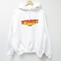 XL★古着 ジャージーズ 長袖 スウェット パーカー メンズ 00年代 00s FEST 大きいサイズ 白 ホワイト 25mar13 中古 スエット トレーナー トップス