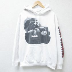 【50%OFF】L★古着 長袖 ヒップホップ ラップ スウェット パーカー メンズ エイサップファーグ ASAP FERG 白 ホワイト 【spe】 25mar13 中古 スエット トレーナー トップス