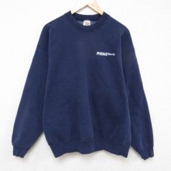【50%OFF】XL★古着 フルーツオブザルーム 長袖 スウェット パーカー メンズ 90年代 90s PHENIX 大きいサイズ USA製 紺 ネイビー 25mar07 中古 スエット トレーナー トップス