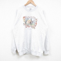 【50%OFF】L★古着 長袖 スウェット メンズ 00年代 00s テント Maine クルーネック 薄グレー 霜降り 25mar13 中古 スエット トレーナー トップス