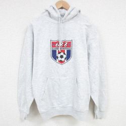 L★古着 ジャージーズ 長袖 スウェット パーカー メンズ 00年代 00s サッカー グレー 霜降り 25mar07 中古 スエット トレーナー トップス