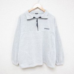 L★古着 長袖 ハーフジップ スウェット メンズ 90年代 90s バーミンガム USA製 薄グレー 霜降り 25mar08 中古 スエット トレーナー トップス