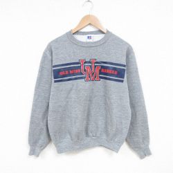 【50%OFF】M★古着 ラッセル 長袖 スウェット メンズ 00年代 00s オールミスレベルズ クルーネック グレー 霜降り 25mar14 中古 スエット トレーナー トップス