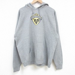 L★古着 ジャージーズ 長袖 スウェット パーカー メンズ 00年代 00s SOUTHERN サッカーボール クルーネック グレー 霜降り 25mar15 中古 スエット トレーナー トップス
