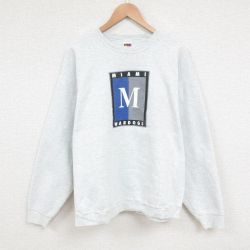 【50%OFF】XL★古着 フルーツオブザルーム 長袖 スウェット メンズ 00年代 00s M 大きいサイズ クルーネック 薄グレー 霜降り 25mar17 中古 スエット トレーナー トップス