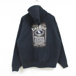 L★古着 ジャージーズ 長袖 スウェット パーカー メンズ 00年代 00s ELKA HOLIC 黒 ブラック 25mar19 中古 スエット トレーナー トップス