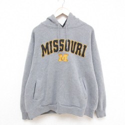 【50%OFF】XL★古着 チャップス CHAPS 長袖 スウェット パーカー メンズ 00年代 00s ミズーリ 刺繍 大きいサイズ クルーネック グレー 霜降り 25mar21 中古 スエット トレーナー トップス