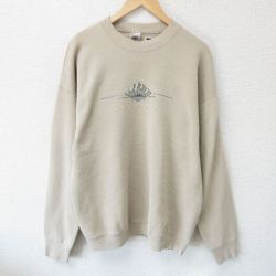 【20%OFF】XL★古着 フルーツオブザルーム 長袖 スウェット メンズ 00年代 00s コロラド 大きいサイズ クルーネック ベージュ カーキ 25mar22 中古 スエット トレーナー トップス