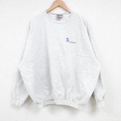 【50%OFF】XL★古着 ヘインズ Hanes 長袖 スウェット メンズ 00年代 00s Dominion 大きいサイズ クルーネック 薄グレー 霜降り 25mar24 中古 スエット トレーナー トップス
