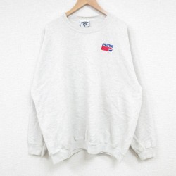 XL★古着 リー Lee 長袖 スウェット メンズ 90年代 90s ペプシコーラ 大きいサイズ クルーネック USA製 薄グレー 霜降り 25mar24 中古 スエット トレーナー トップス