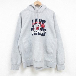 【50%OFF】XL★古着 MVスポーツ 長袖 スウェット パーカー メンズ 00年代 00s LAKE PLACID グレー 霜降り 25mar24 中古 スエット トレーナー トップス