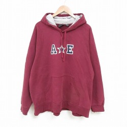 【50%OFF】アメリカンイーグル 00s ラグランパーカー バーガンディ XL | 古着